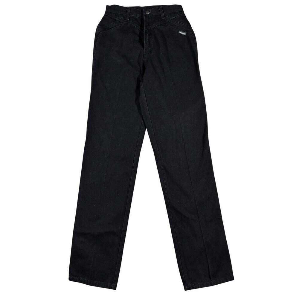 Vintage Rockies Bareback Jeans Womens 9/10 Black High Rise Straight Denim Rodeo